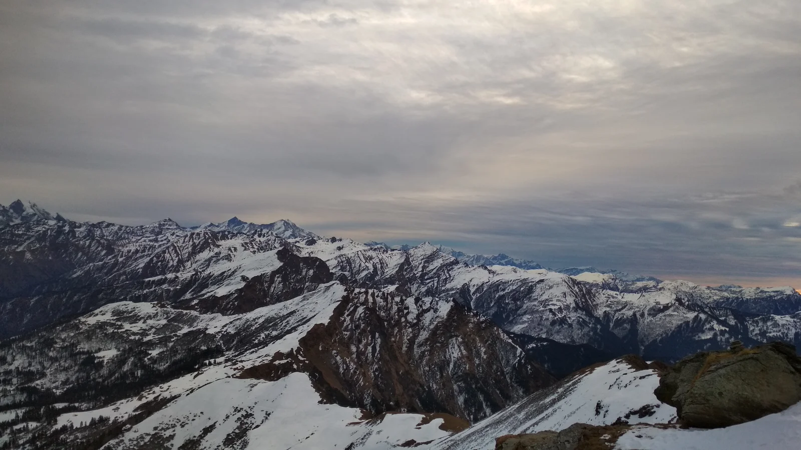 Himalayan views from Kedarkantha summit